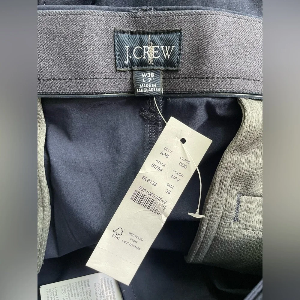 New J.Crew Men Blue Tech Shorts Size 38